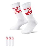 Nike Youth Socks 3pk Everyday Essential Crew Stripe White/Red US 3-5 image