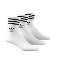 Adidas Youth Socks Mid Cut Crew 3pk White/Black US 5-6 image