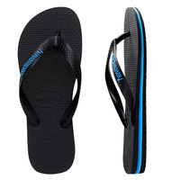 Havaianas Rubber Logo Black/Blue US 9 image
