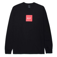 Huf Tee L/S Essentials Box Logo Black image
