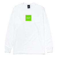 Huf Tee L/S Essentials Box Logo White image