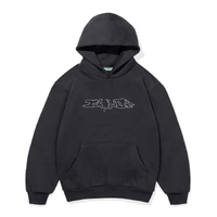 Ichpig Jumper Distort Pullcord Hood Vintage Black image