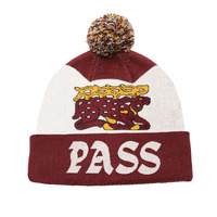 Passport Beanie Antler Pom Maroon/Cream image