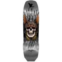 Powell Peralta Deck Andy Anderson Silver Foil Heron Skull 8.45 x 31.8 Inch image