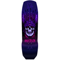 Powell Peralta Deck Andy Anderson Heron Skull Black/Purple 8.45 Inch Width image