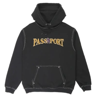 Passport Jumper Contrast Hood Washed Black image