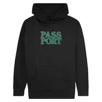 Passport Jumper Official Stacked Applique Hood Black image