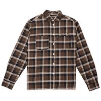 Passport Shirt Workers Check Stem Logo Brown image