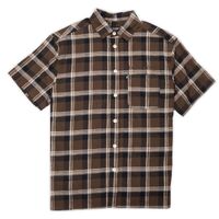 Passport Shirt Short Sleeve Workers Check Stem Logo Brown image