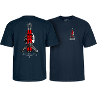 Powell Peralta Tee Skull & Nunchuks Navy image