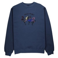 Passport Jumper Gardening Applique Crew Neck Pullover Navy image