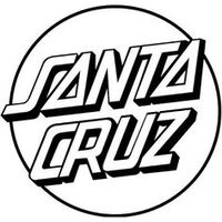 Santa Cruz Sticker Logo 8 inch White on Clear image