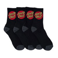 Santa Cruz Youth Socks Classic Dot 4pk Black US 2-8 image