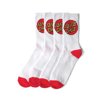 Santa Cruz Youth Socks Classic Dot 4pk White US 2-8 image