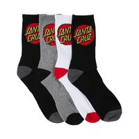 Santa Cruz Youth Socks Classic Dot Black/White/Grey Marle 4pk US 2-8 image