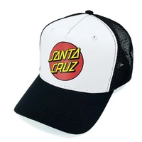 Santa Cruz Youth Hat Classic Dot Curved Trucker White/Black image