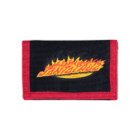 Santa Cruz Wallet Flame Strip Washed Black image