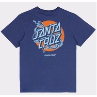 Santa Cruz Youth Tee Snake Dot Strip Dark Blue image