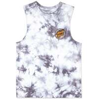 Santa Cruz Youth Muscle Checked Out Flamed Dot Grey Tie Dye image
