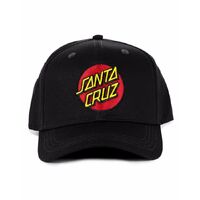Santa Cruz Youth Hat Stretch Fit Classic Dot Patch Black image