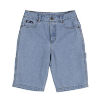 Santa Cruz Youth Shorts Classic Dot Baggy Denim Light Washed Indigo image