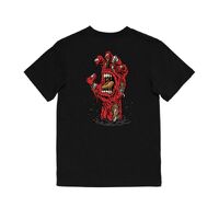 Santa Cruz Youth Tee Walking Hand Black Glow In The Dark image