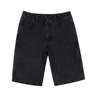 Santa Cruz Youth Shorts Crossbone Dot Mono Baggy Jean Washed Black image