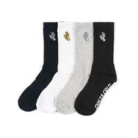 Santa Cruz Socks 4pk Mono Screaming Hand Black/White/Navy/Grey image