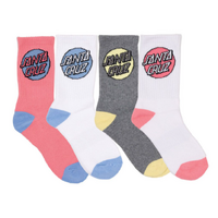 Santa Cruz Youth Socks Pop Dot Multi White/Pink/Grey/White US 2-8 image