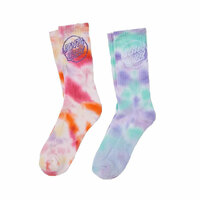 Santa Cruz Youth Socks Opus Dot Tie Dye 2pk Pink/Purple US 2-8 image