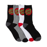 Santa Cruz Socks Classic Dot 4pk Black/White/Grey US 7-11 image