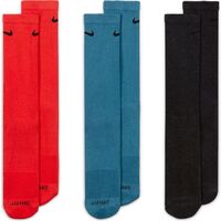 Nike SB Socks Crew 3pk Everyday Plus Cush Red/Blue/Grey US 9-12 image