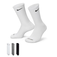 Nike Socks Everyday Crew Plus 3pk Grey/White/Black US 8-12 image