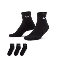 Nike Youth Socks Everyday Cush Ankle 3pk Black/White US 3-5 image