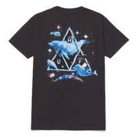 Huf Tee Space Dolphins Washed Black image