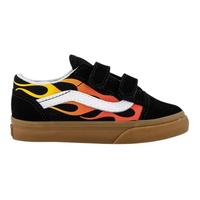 Vans Youth Old Skool Velcro Flame Black/Gum Kids image