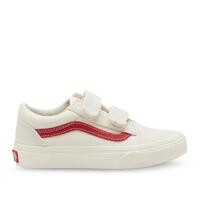 Vans Youth Old Skool Velcro Suede/Canvas Marshmallow/Red image