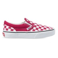Vans Youth Classic Slip On Checkerboard Cerise/True White image