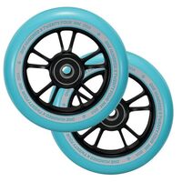 Envy Wheels 100mm 2pk Black/Teal image