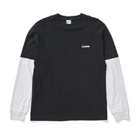 XLARGE Tee L/S Double Black/Snow Marle image