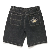 XLARGE Shorts Folded Crown Bull Denim Double Dye Black image