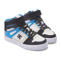 DC Youth Pure High Top Elastic Laces Velcro Black/Blue/Black image