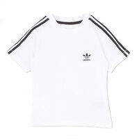 Adidas Youth Tee 3 Stripes White/Black image