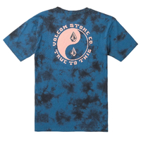 Volcom Youth Tee Counterbalance Dye Dark Blue image