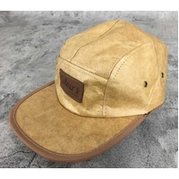 Colours Collectiv 5 Panel Paper Hat Cap Brown image
