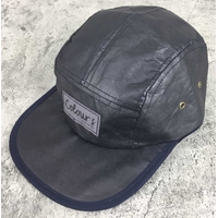 Colours Collectiv 5 Panel Paper Hat Cap Black image