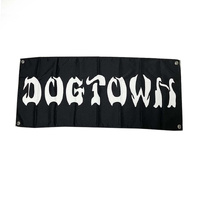 Dogtown Banner Bar Flag Logo Black/White image