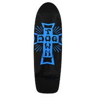 Dogtown Deck 10.0 Cross Logo 70s Rider Gloss Black/Metallic Blue image