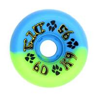 Dogtown K-9 Wheels 60mm (95a) 80s Neon Blue/Neon Green Swirl image