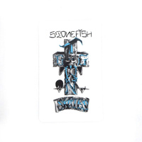 Dogtown Sticker 4" Stonefish 80s White Blue image